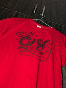 Red 'Girl' Graphic Tee