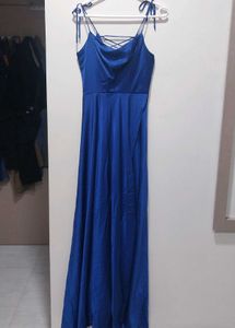Elegant Royal Blue Satin Gown 💙