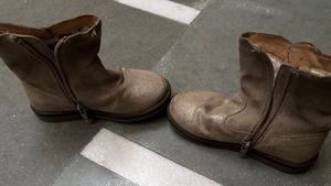 Metallic Brown Faux Leather Bow Boots(2.5-4 yrs)