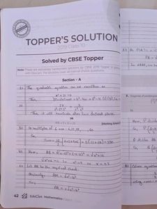 Educart -Solved Paper “ For All Subjects” CBSE CLASS-10. CBSE Topper 's Answer Sheet Also Given.