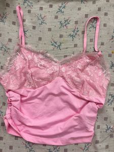 Pink Lace Cami Top