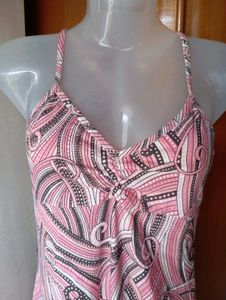 Pink Swirl Print Mini Dress