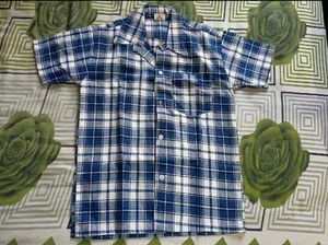 Blue &amp; White Checked Shirt