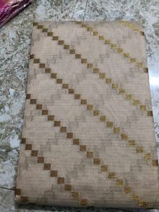 Elegant Beige Saree new fresh