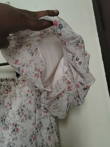 Floral Print Puff Sleeve Maxi Dress