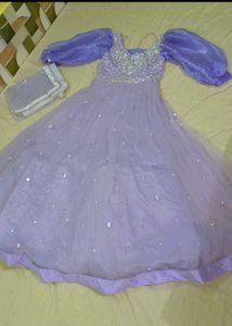 Elegant Lavender Princess Gown👑