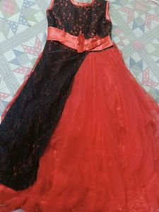 Beautiful red gown for kids