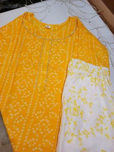 Fashion Women's Rayon Bandhani Printed Kurta Pant.