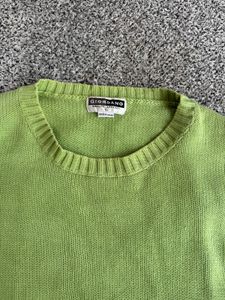 Green Cotton Blend Sweater