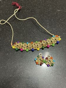 Designer Choker Necklace &amp; Earring Set