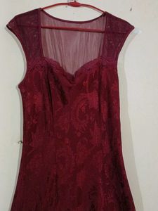 Elegant Maroon Maxi Dress