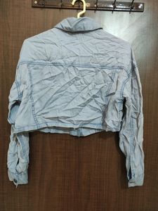 JACKET PATTERN CROP SHIRT