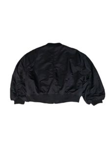 Korean Cropped Black Bomber Jacket | Unisex|