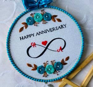 Anniversary Hoop Art