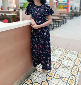 UPTOWNIE BLUE Floral Jumpsuit Size- S