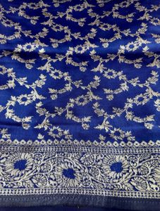 Last Piece Left-silver Zari Blue Saree