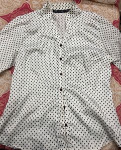 Chic Polka Dot Long Sleeve Blouse