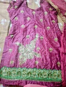 Vibrant Pink Embroidered Kurta Set