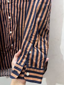 Striped Button-Up Shirt