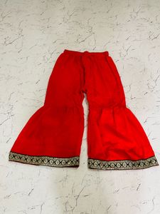 Red Kurti with Gold Detailing