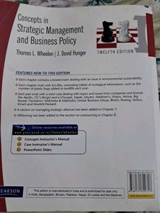Concept In Strategic Management &amp; Business Policyc