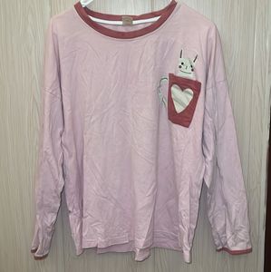 Cute Pink Long Sleeve Top