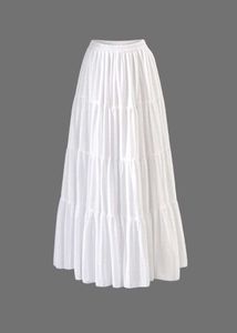 White Tiered Maxi Skirt
