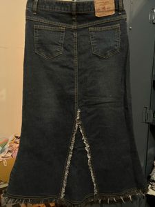 Denim Patchwork Skirt