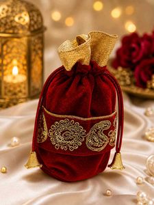 Red Velvet Potli Bag