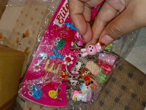 Cute Cartoon Character Keychain Set