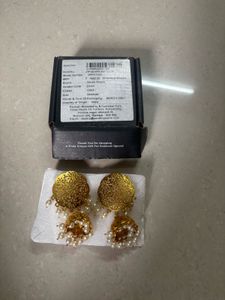 🆕 “ZAVERI PEARLS” Gold Tone Cut-work Jhumkas