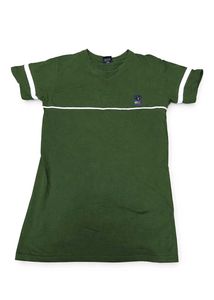 “Green Cotton T-Shirt | White Stripe | Casual Wear