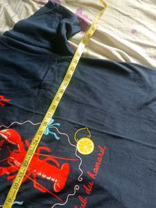 SHEIN "Cote D'Azur" Lobster Graphic T-Shirt