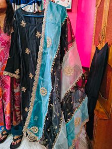 Elegant Black Kurta Set with Dupatta