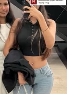 Ribbed Black Halter Crop Top