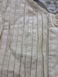 Ruffled Button-Down Top