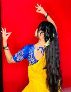Yellow Cotton Silk Saree with Zari &amp; Sequins