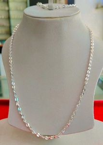 Sterling Silver Disc Chain 24 Inches