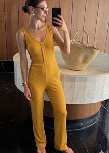 Ribbed Mustard Yellow Jumpsuit