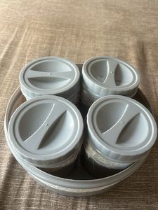 Set of 5 Containers with lace embellishment