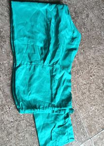 Teal Embroidered Anarkali Suit