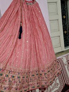 Beautiful Pink Embroidered 💗 lehngha