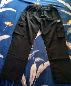 Men's Black Track Pants with White Stripes