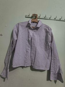 Striped Button-Up Shirt