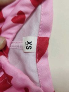 Pink Heart Print Dress