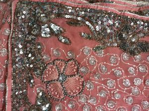 Party wear pink saree