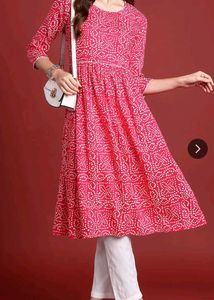 Pink Printed Kurta Set