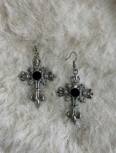 Gothic Cross Dangle Earrings