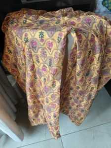 Yellow Floral Kurta Set with Dupatta