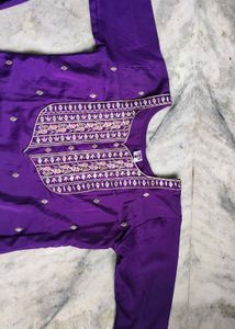 Purple Embroidered Kurta Set